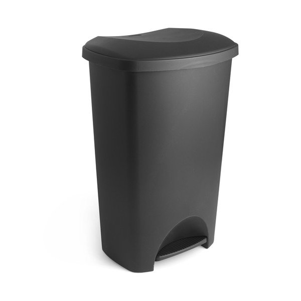 Čierny pedálový plastový odpadkový kôš 50 l – Addis
