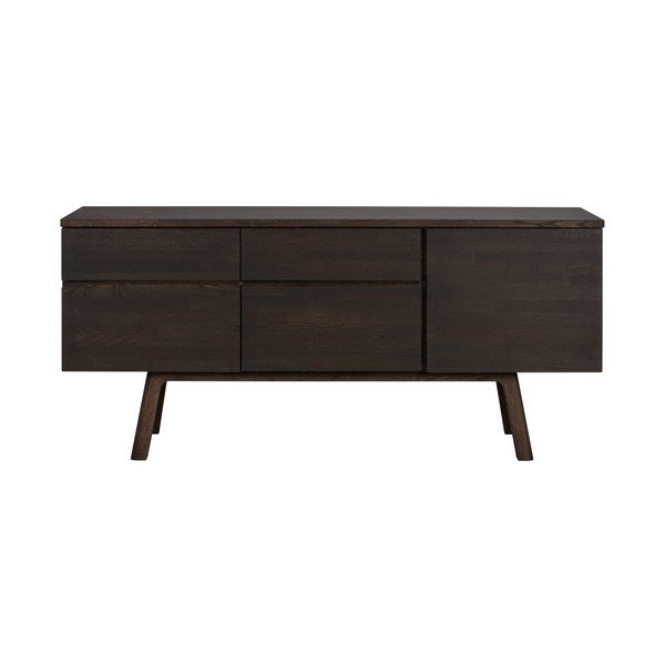 Komoda z dubového dreva v tmavo prírodnej farbe 170x77x42 cm Cleardale – Rowico-image-4