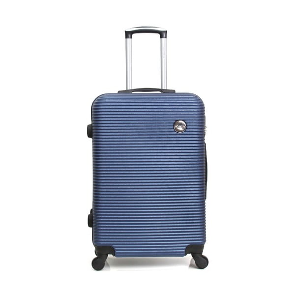 Modrý cestovný kufor na kolieskach BlueStar Porto, 96 l