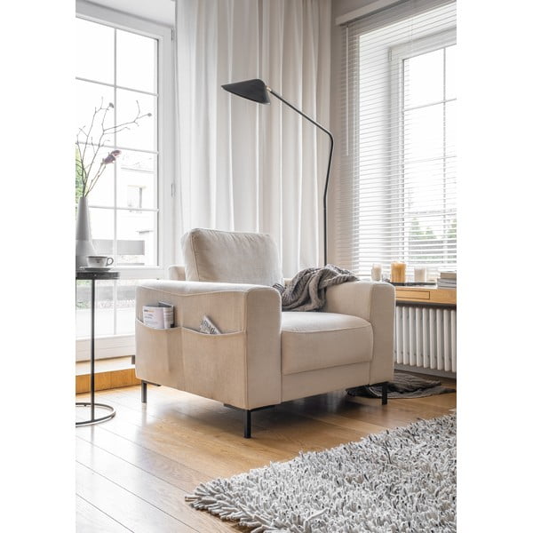 Béžové menčestrové kreslo Lofty Lilly – Miuform-image-2