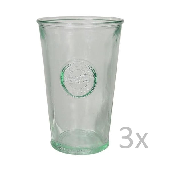 Sada 3 pohárov z recyklovaného skla Ego Dekor Authentic