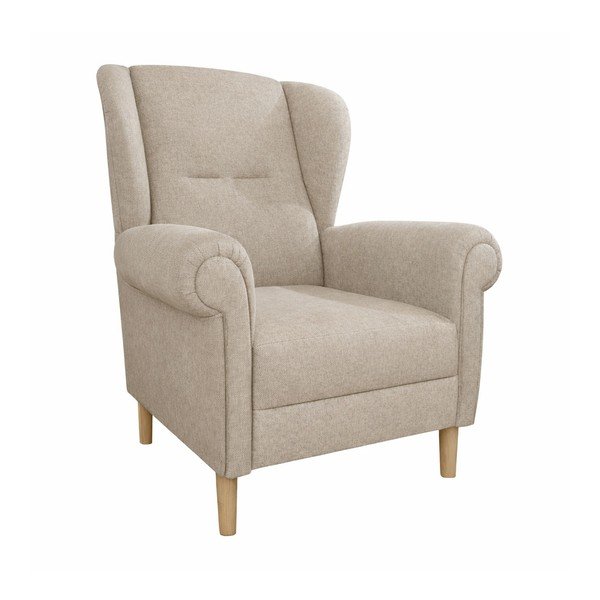 Svetlohnedé kreslo ušiak Swan – Ropez