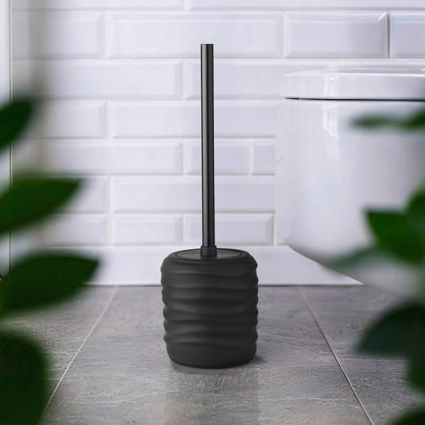Čierna keramická WC kefa Illana – Wenko-image-1