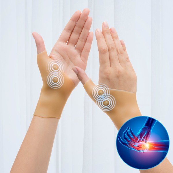 Kompresné bandáže na zápästie s magnetickými bodmi InnovaGoods (2 kusy)