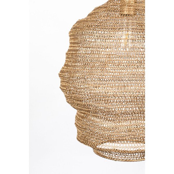 Závesné svietidlo v zlatej farbe White Label Lena, ø 48 cm-image-4
