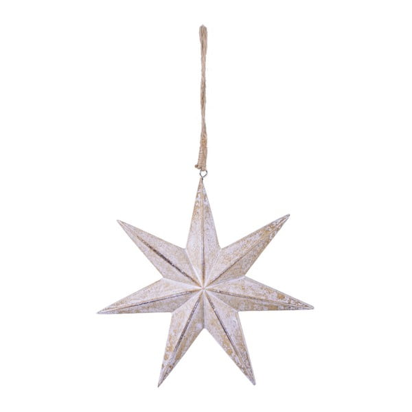 Hnedá závesná hviezda Ego dekor, výška 21 cm