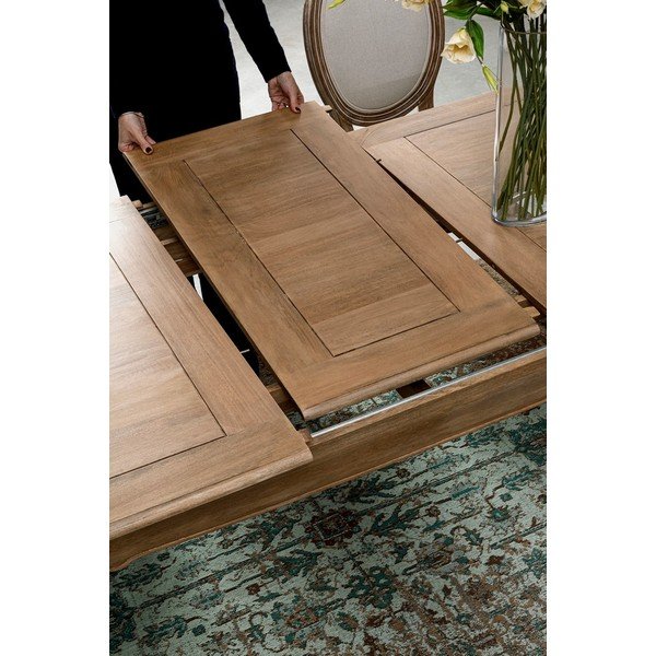 Rozkladací jedálenský stôl s prídavnou doskou z mangového dreva 90x180 cm Domitille – Bizzotto-image-2