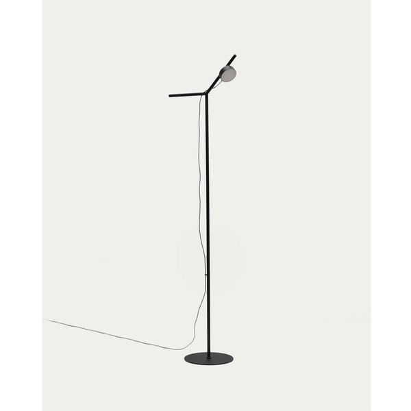 Čierna LED stmievateľná stojacia lampa (výška 160 cm) Orey – Kave Home-image-3