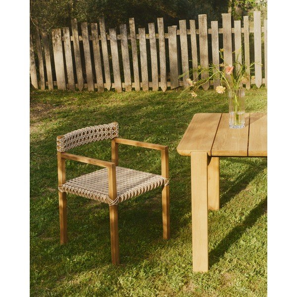 Drevené/ratanové záhradné stoličky v súprave 2 ks v prírodnej farbe Giverola – Kave Home-image-4