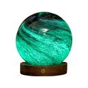 Tmavohnedá/tmavo prírodná svetelná dekorácia na USB ø 12 cm Stellar Ocean – Gingko