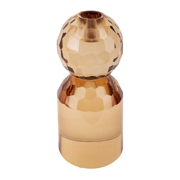 Béžovožltý sklenený svietnik Crystal Art - PT LIVING-image-1