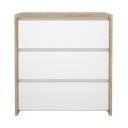 Biela/v prírodnej farbe komoda v dekore duba 80x84x48 cm Next – Tvilum