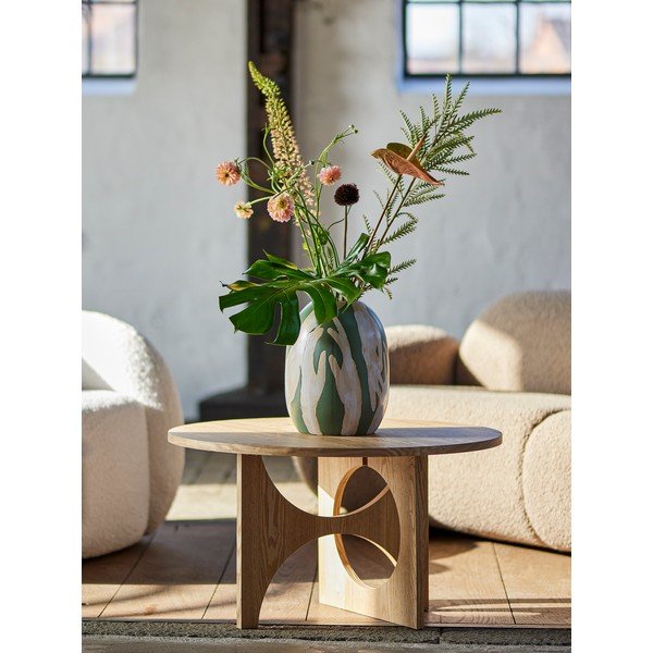 Okrúhly konferenčný stolík v dekore jedľa v prírodnej farbe ø 80 cm Alden – Bloomingville-image-1