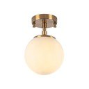 Biele/v mosadznej farbe stropné svietidlo so skleneným tienidlom ø 15 cm Atmaca – Opviq lights