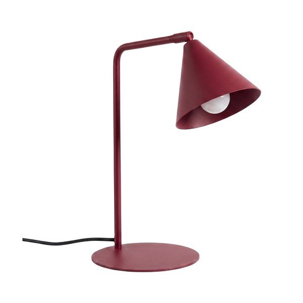 Vínovočervená oceľová stolová lampa s ohýbateľnou konštrukciou (výška  35 cm) Zylo – Sollux