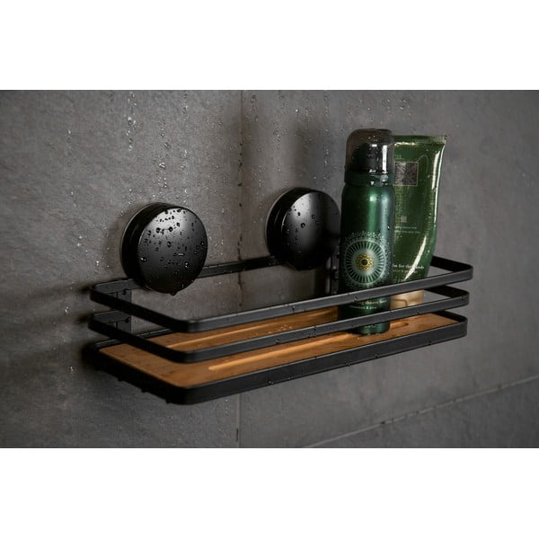 Čierna kúpeľňová polica Wenko Alba-image-3