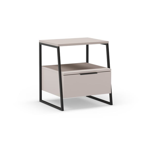 Krémový nočný stolík Velia – Marckeric-image-3