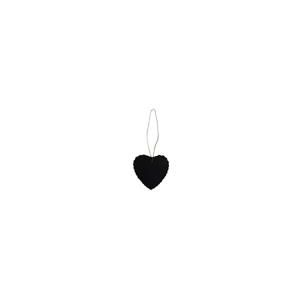 Čierna závesná ceduľka na písanie kriedou Antic Line Little Heart
