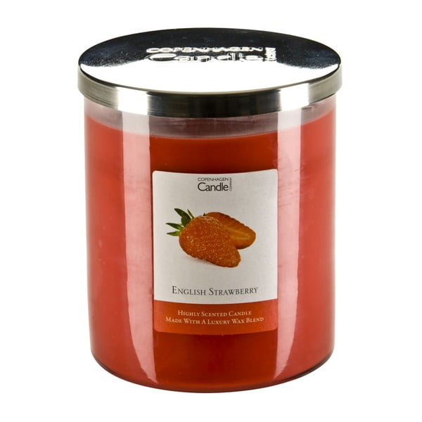 Aromatická sviečka s vôňou jahôd Copenhagen Candles, doba horenia 70 hodín