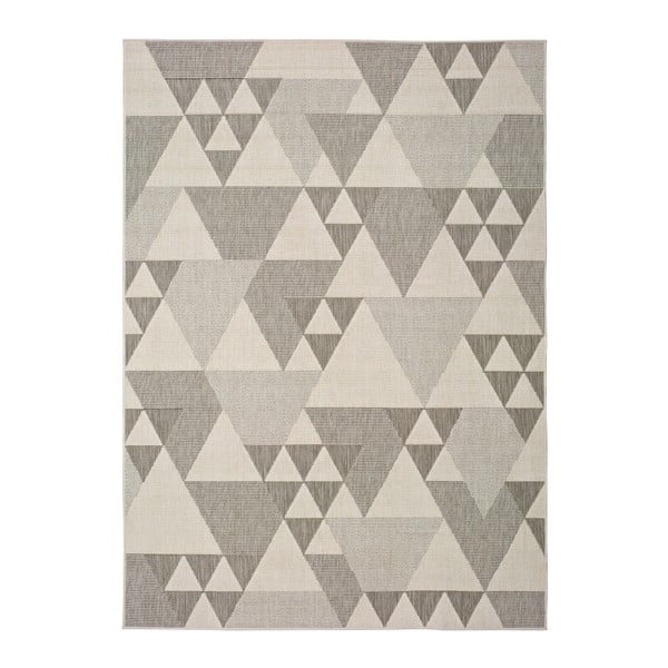 Béžový vonkajší koberec Universal Clhoe Triangles, 80 x 150 cm