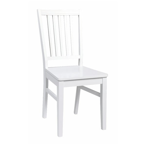 Biela jedálenská stolička z dreva kaučukovníka Rowico Wittaskar