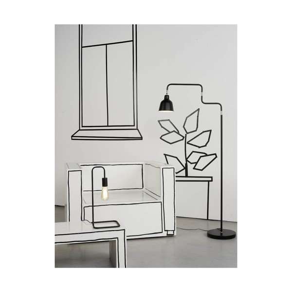 Čierna stojacia lampa s kovovým tienidlom (výška 150 cm) London – it's about RoMi-image-2