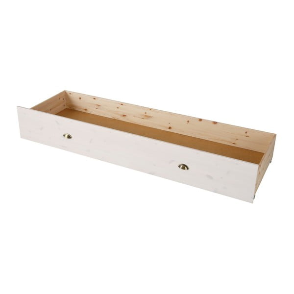 Biela drevená zásuvka pod posteľ 13Casa Adele