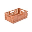 Plastový úložný box v lososovej farbe 21x14.5x8 cm – Homéa