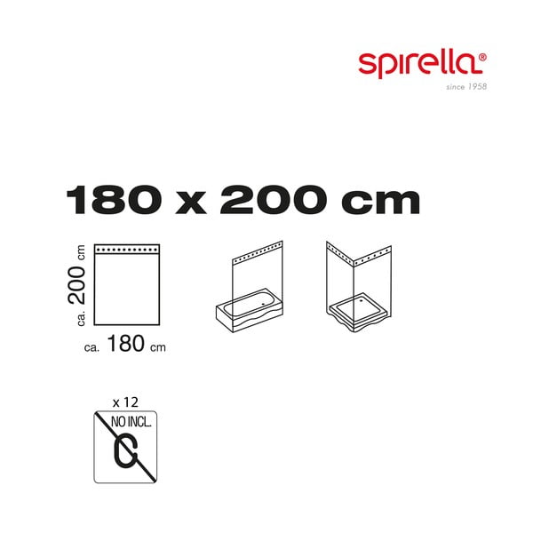 Sprchový záves 180x200 cm Primo – Spirella-image-2