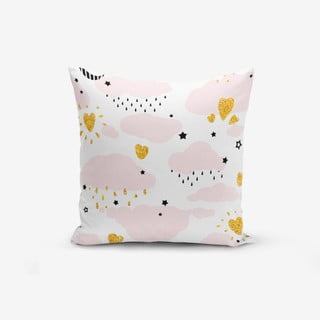 Obliečka na vankúš s prímesou bavlny Minimalist Cushion Covers Pink Clouds Modern, 45 × 45 cm