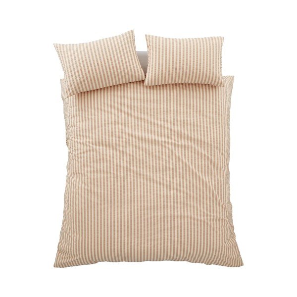 Oranžové obliečky na jednolôžko 135x200 cm Cotton Rich Woven Stripe – Pineapple Elephant