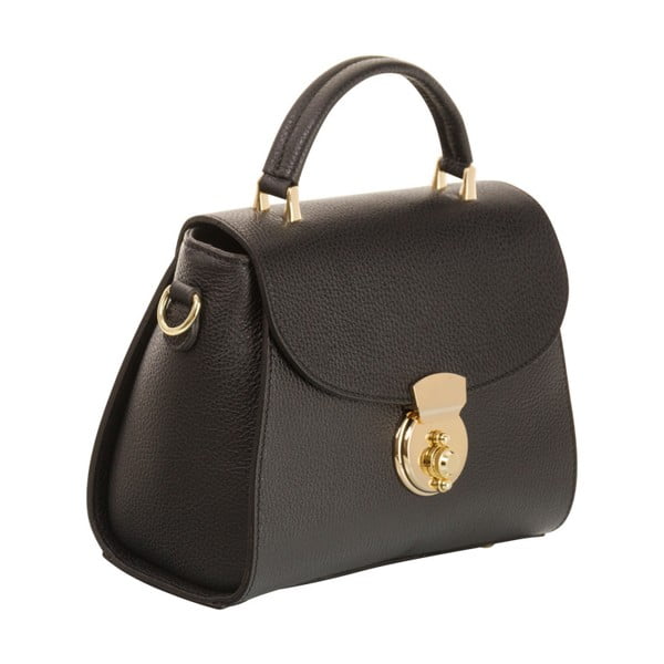 Čierna kabelka z pravej kože Andrea Cardone Elegant