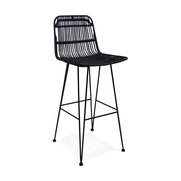 Čierna barová stolička Kokoon Liano, výška sedenia 75 cm