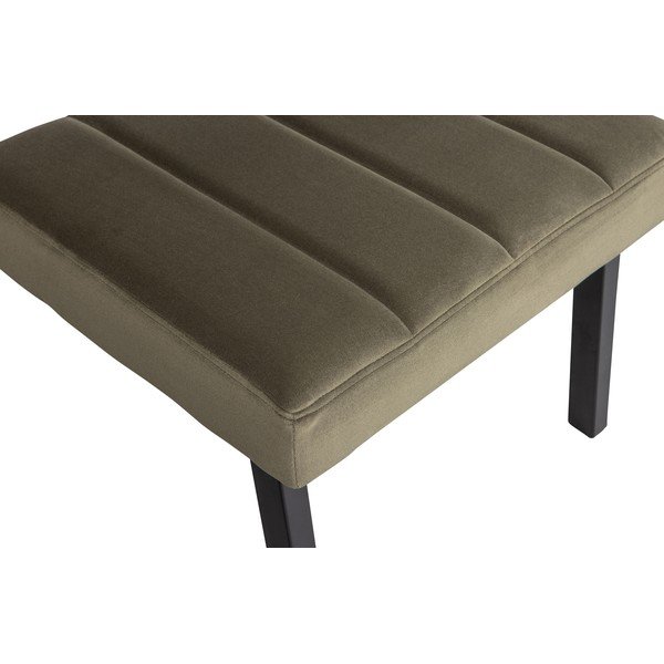 Khaki zelené kreslo so zamatovým polstrovaním WOOOD Kaja-image-1