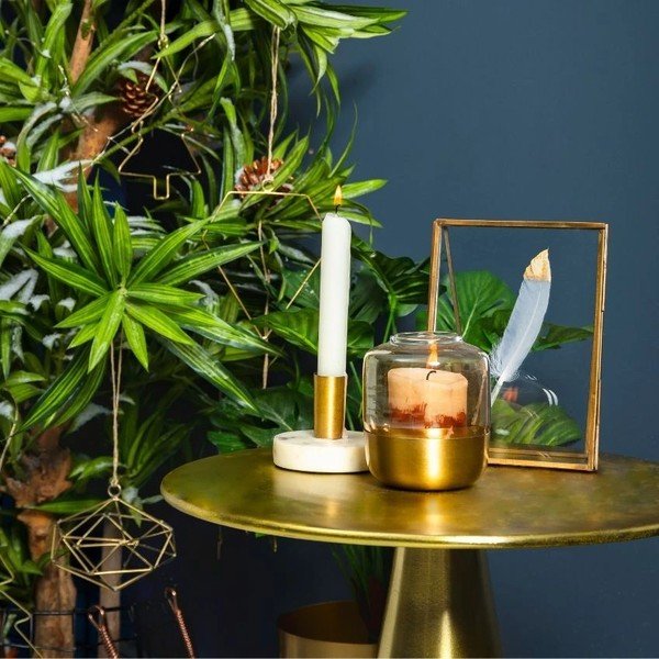 Hliníkový okrúhly odkladací stolík ø 39 cm Rhet – Kave Home-image-2