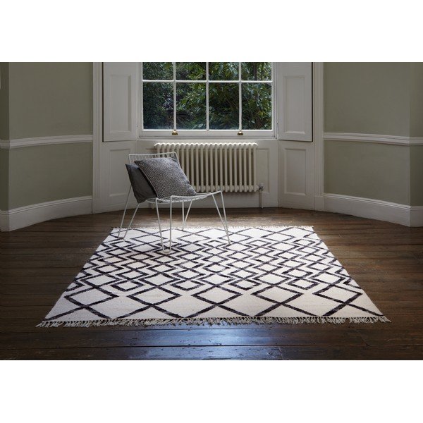 Béžovo-čierny koberec Asiatic Carpets Hackney Diamond, 120 x 170 cm-image-4