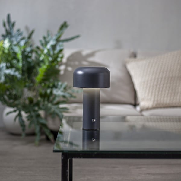 Sivá LED stolová lampa (výška 21,5 cm) Bobby – Star Trading-image-1