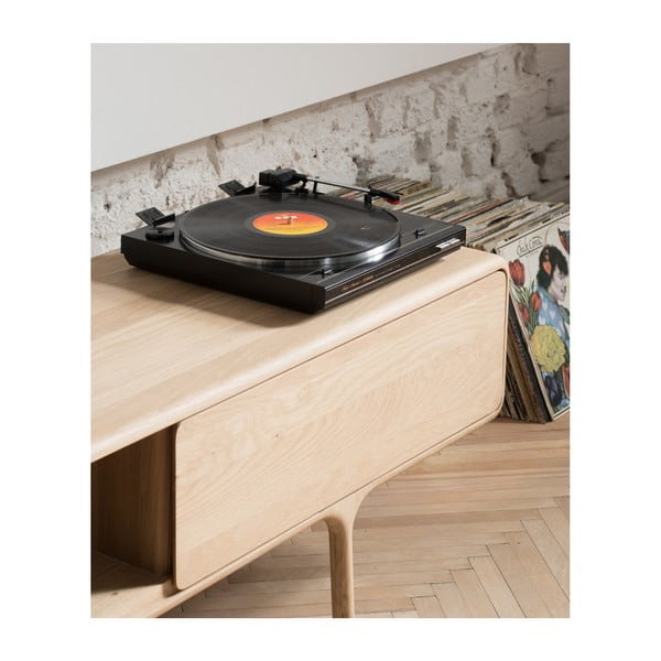 TV komoda z masívneho dubového dreva s 2 zásuvkami Gazzda Fawn-image-1