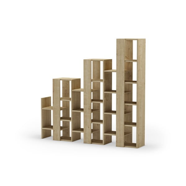 Regál v dekore duba v prírodnej farbe 158x151 cm Anissa – Marckeric-image-3