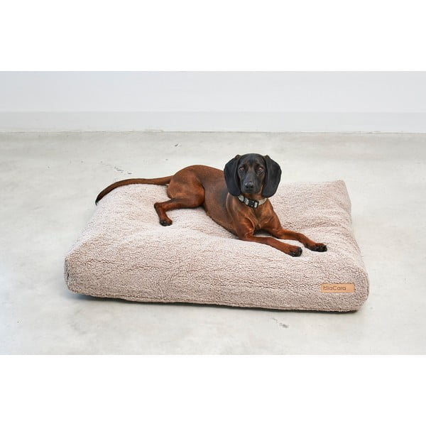 Béžový matrac pre psa z materiálu buklé 120x90 cm Senso Greige L – MiaCara-image-3
