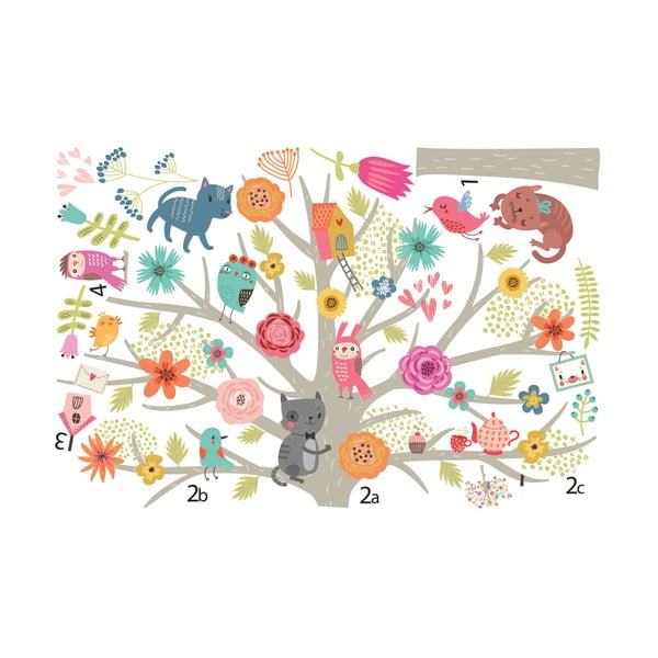 Sada detských samolepiek na stenu Ambiance Scandinavian Tree-image-1