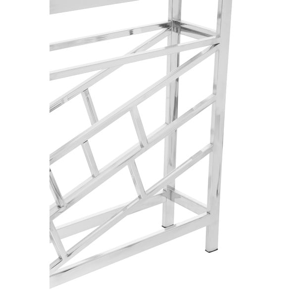 Kovový regál na víno v lesklo striebornej farbe na 12 fliaš Barolo – Premier Housewares-image-3