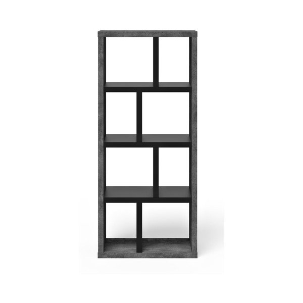 Knižnica v dekore betónu v tmavosivo-čiernej farbe 70x159 cm Berlin – TemaHome