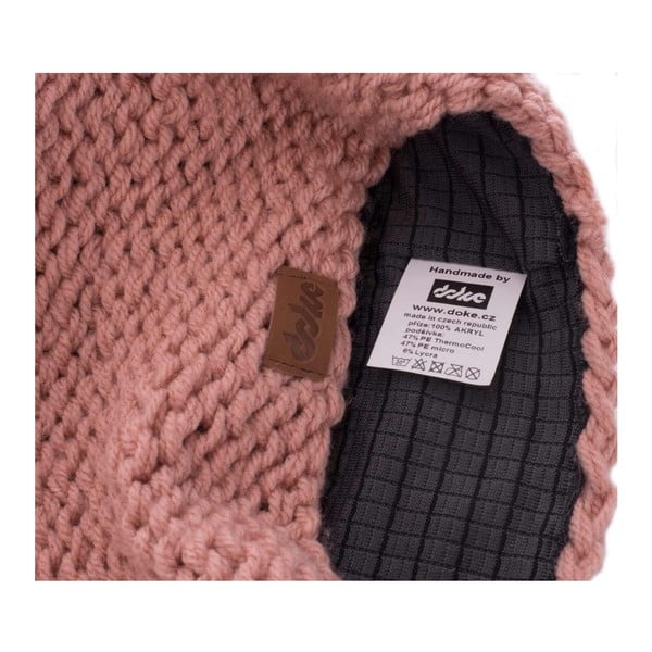Ružová ručne háčkovaná čiapka DOKE Peach-image-3