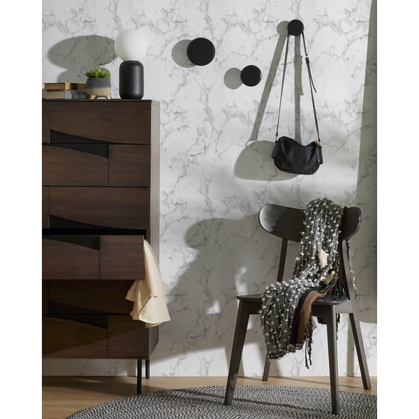 Čierne nástenné drevené háčiky v súprave 3 ks Nadua – Kave Home-image-1