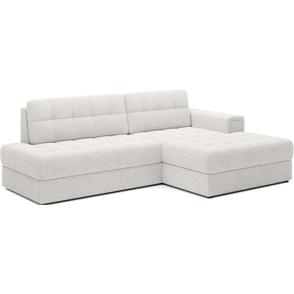 Krémovobiela rozkladacia rohová pohovka z textílie buklé (pravý roh/s leňoškou) Blezalt – ELTAP-image-2