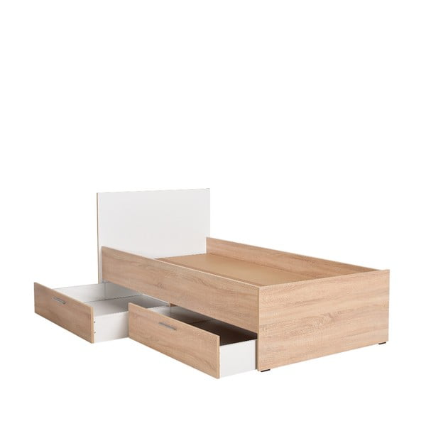 Biela/prírodná detská posteľ s úložným priestorom 90x190 cm – Kalune Design-image-3