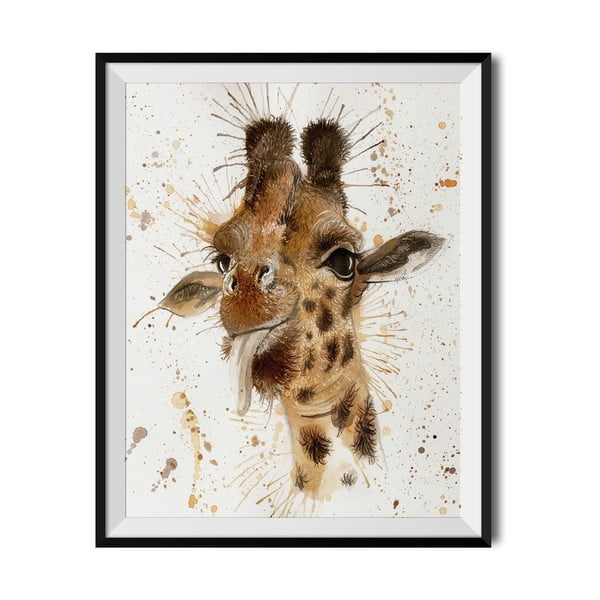 Plagát Wraptious Splatter Giraffe