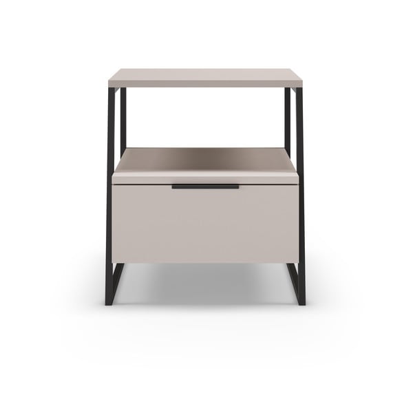 Krémový nočný stolík Velia – Marckeric-image-2