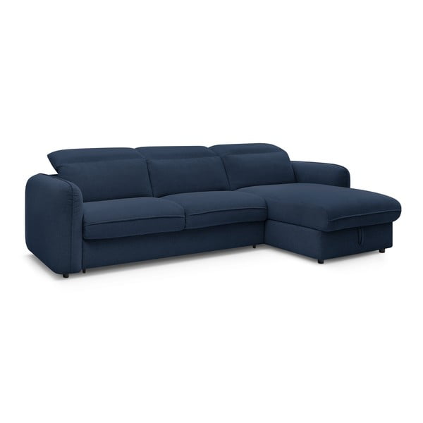 Tmavomodrá rozkladacia rohová pohovka (variabilná) Achille – Bobochic Paris-image-3